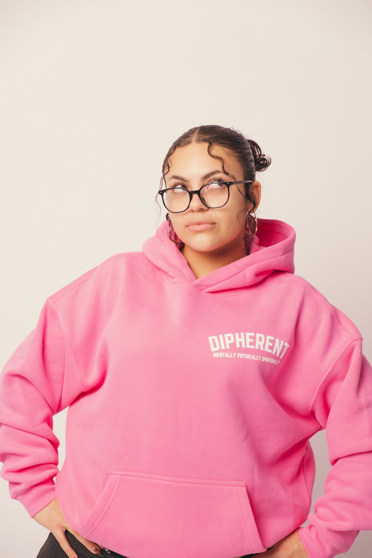 DIPHERENT "Big Cozy" Hoodie - Rose Pink