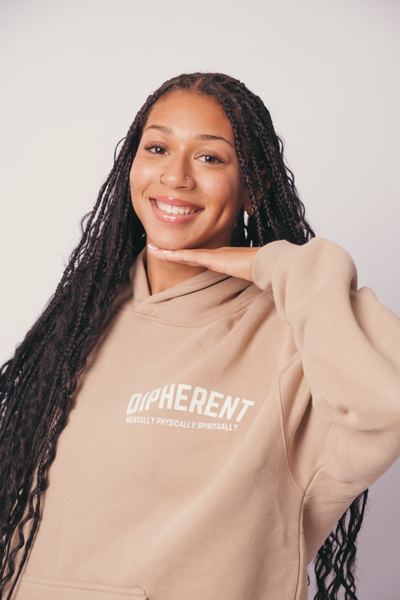 DIPHERENT "Big Cozy" Hoodie - Tan